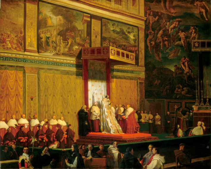  让·奥古斯特·多米尼克·安格尔 Jean Auguste Dominique Ingres ——庇护七世在西斯廷教堂